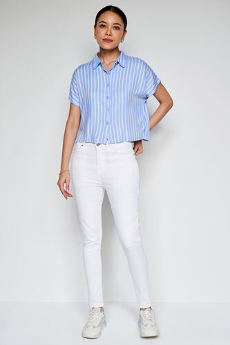 The Stripe Print Top, Blue, image 2